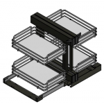 Inoxa 839BE/45 小型角落拉籃 (承重40公斤)